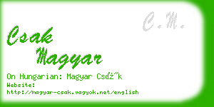 csak magyar business card